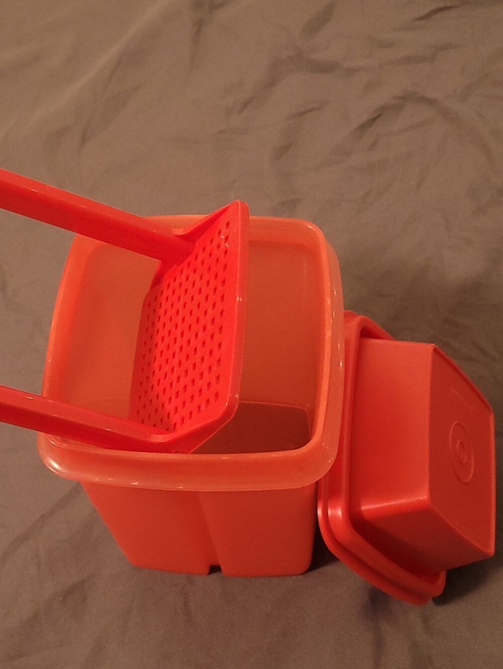 Tupperware | Red Plastic Pickle Container - Picture 4 of 4